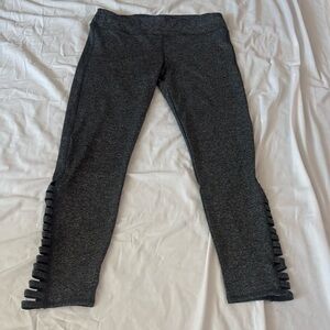 NWT Nadine West x Popular 21 Heather Gray Cutout Leggings Women’s Size XL
